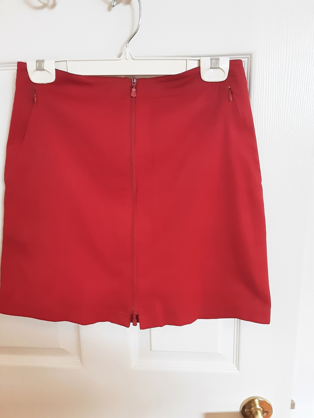 Tail Red Zip-Front Mini Skirt